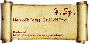 Hankóczy Szilárd névjegykártya