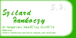 szilard hankoczy business card